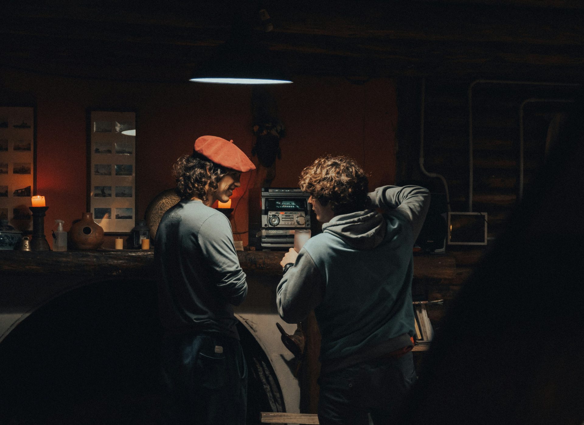 a couple of men standing next to each other